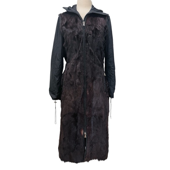 Prada genuine fur coat  with detachable sleeves Y2K - Picture 1 of 16